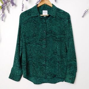 The Shirt  Green Snakeskin medium